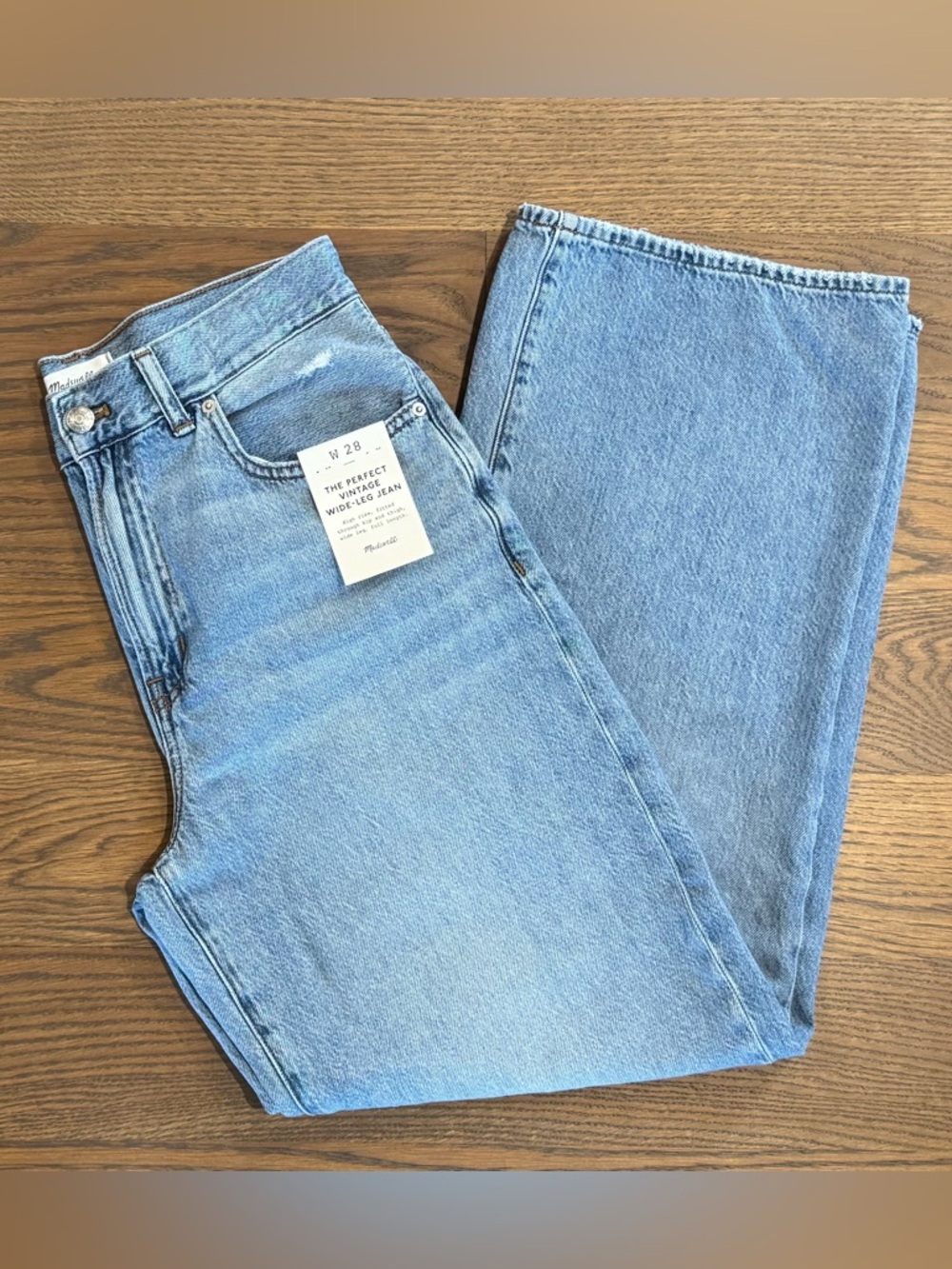 Madewell Light Blue Vintage-Inspired Wide-Leg Jeans